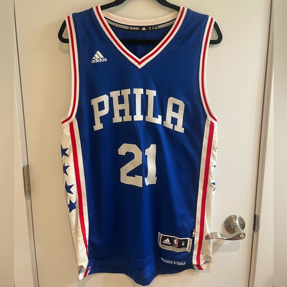 Joel Embiid Philadelphia 76ers Men's 44 Medium M Adidas Jersey